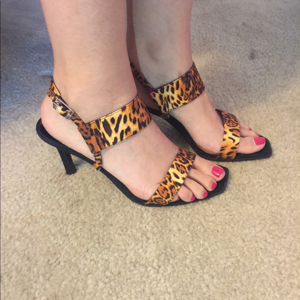 Leopard print heels